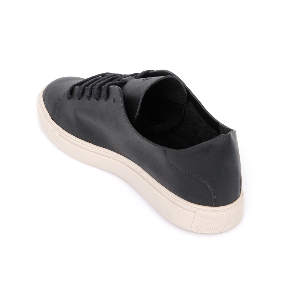 TÊNIS FEMININO PRETO DE COURO AMARRAÇÃO image number 2