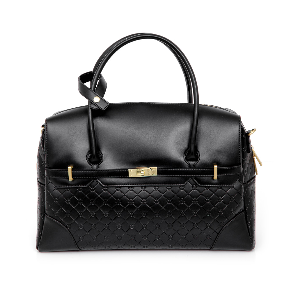 MALA DE M&Atilde;O PRETA MONOGRAMA image number 0