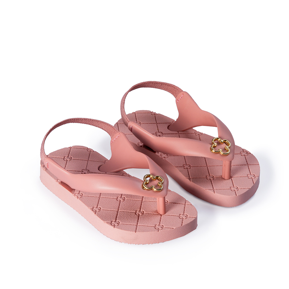 CHINELO BEBÊ ROSÊ MONOGRAMA COM ELÁSTICO image number 1