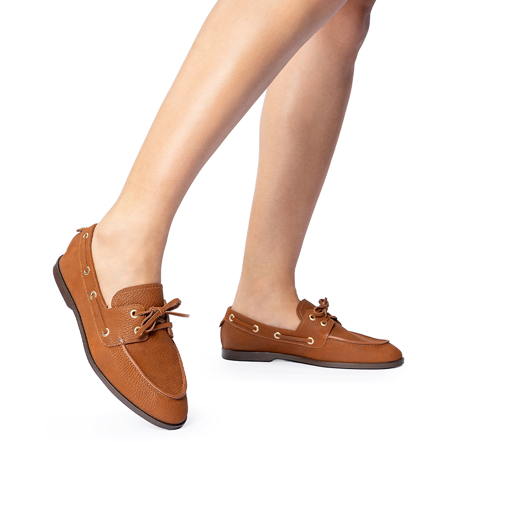 LOAFER MOCASSIM CARAMELO MOGNO COURO NOBUCK image number 1