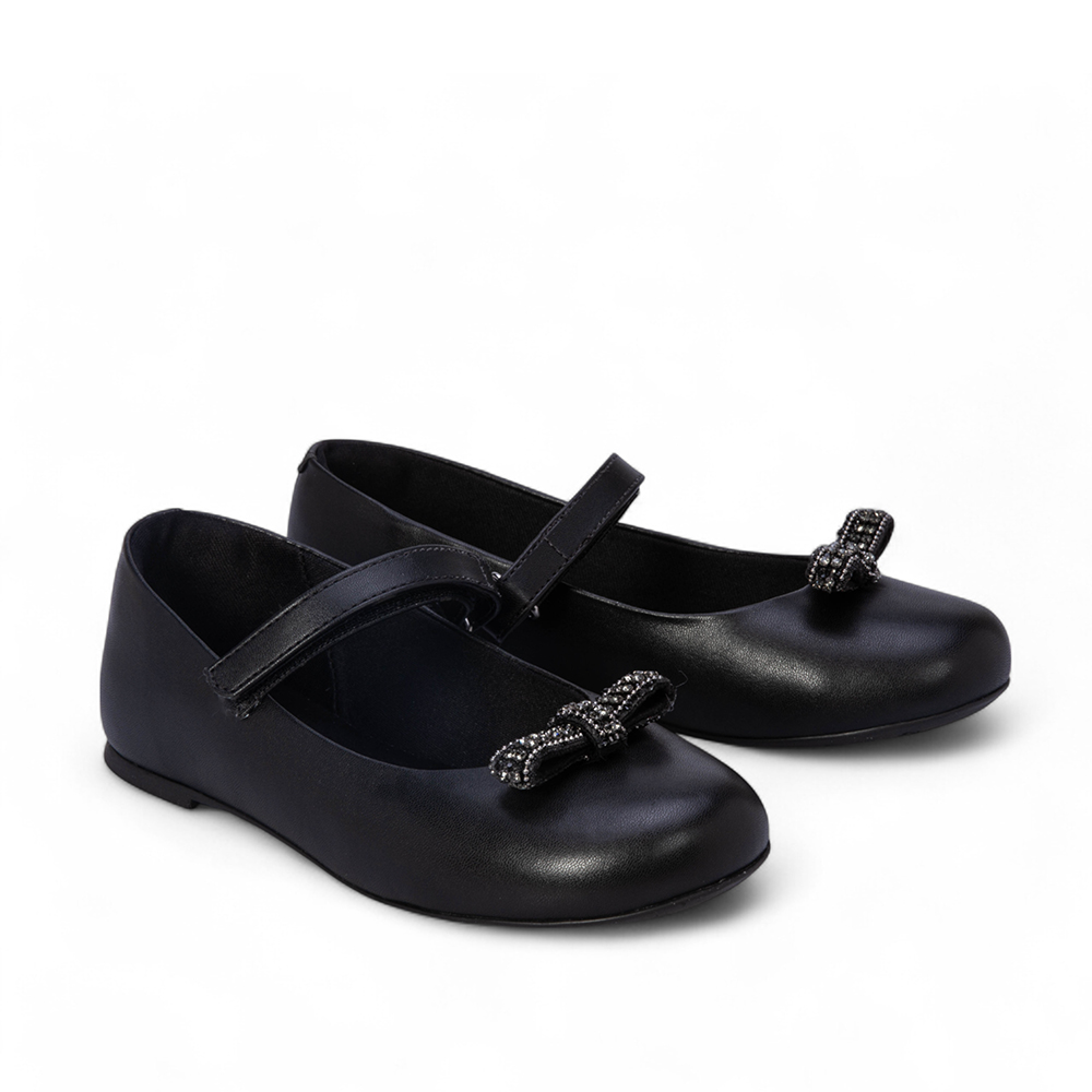 SAPATILHA BEB&Ecirc; PRETA COM VELCRO LA&Ccedil;O image number 1