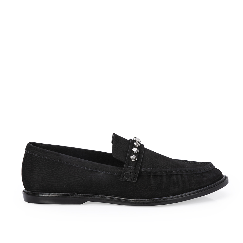 LOAFER MOCASSIM PRETO DE COURO NOBUCK image number 0