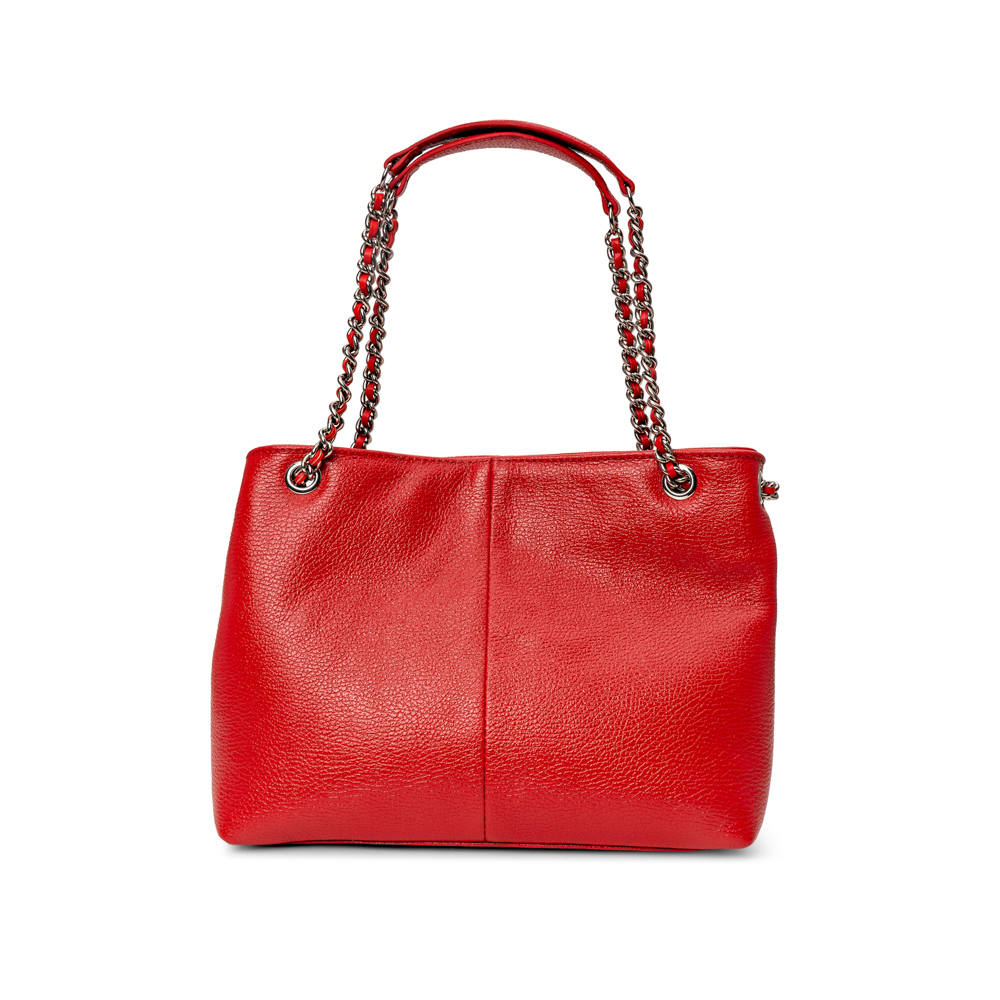 BOLSA MÉDIA VERMELHA RUBI  DE COURO MATELASSÊ CARINA image number 2