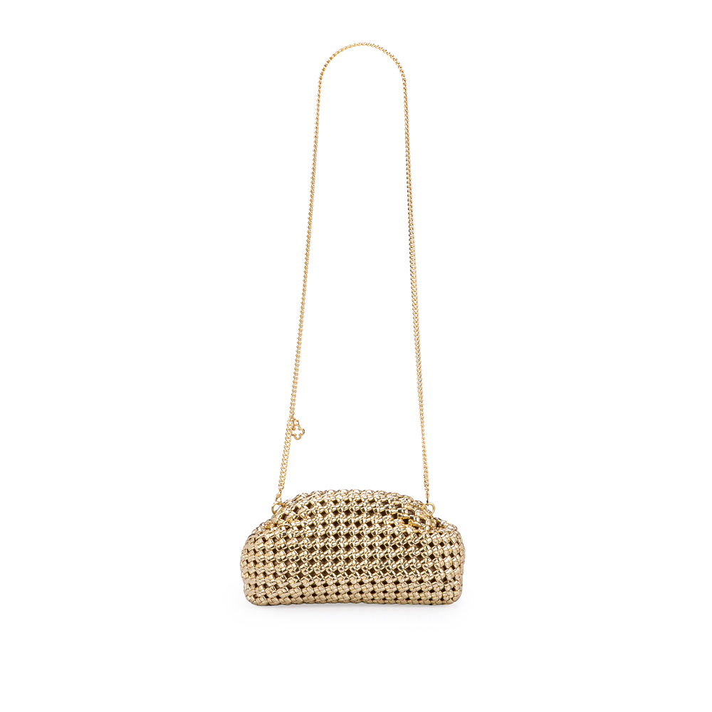 BOLSA CLUTCH DOURADA TRESSÊ image number 1