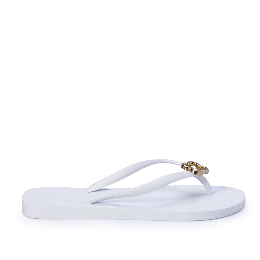 CHINELO DE DEDO BRANCO MONOGRAMA LOGO DOURADO image number 0