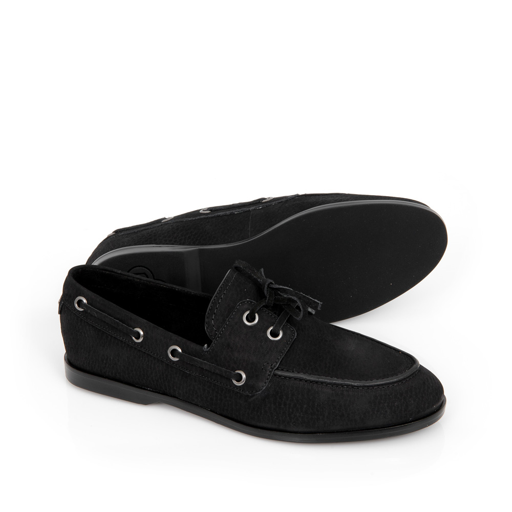 LOAFER MOCASSIM PRETO DE COURO NOBUCK image number 3