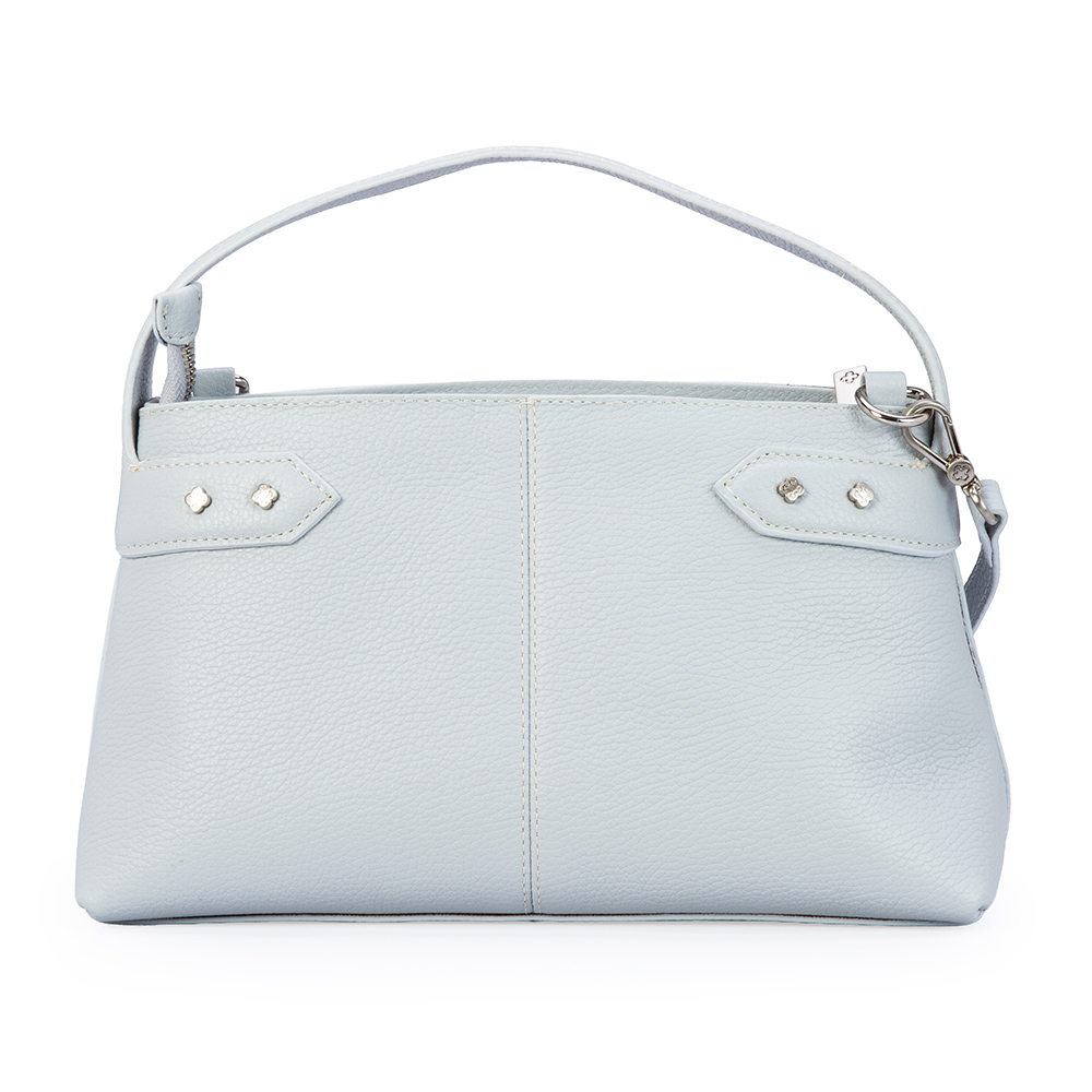 BOLSA M&Eacute;DIA AZUL TURMALINA DE COURO TOTE image number 2