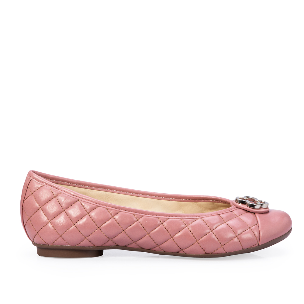 SAPATILHA CATHERINE VINTAGE ROSA MALVA DE COURO MATELASS&Ecirc; image number 0