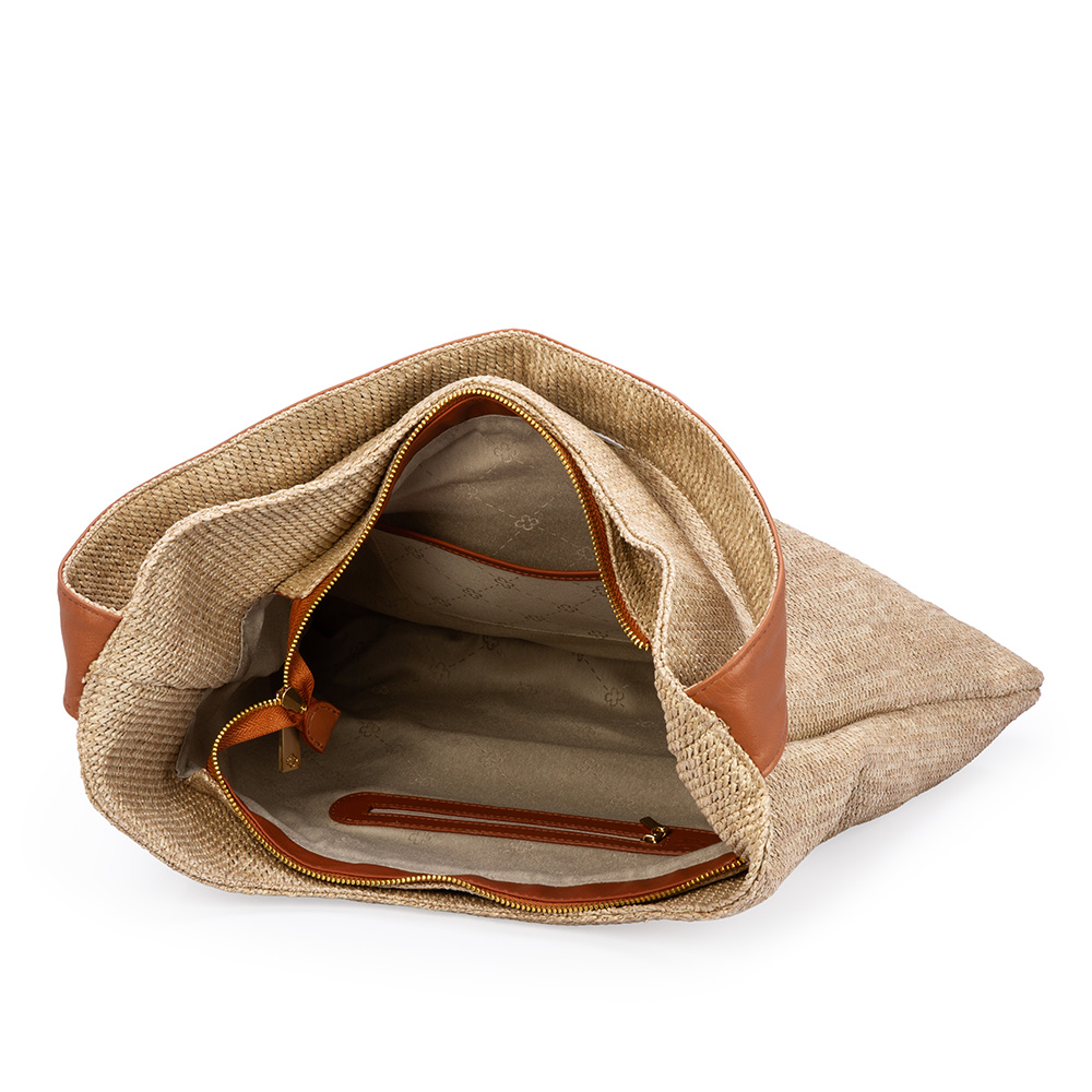 BOLSA GRANDE CARAMELO PALHA SHOPPER image number 4