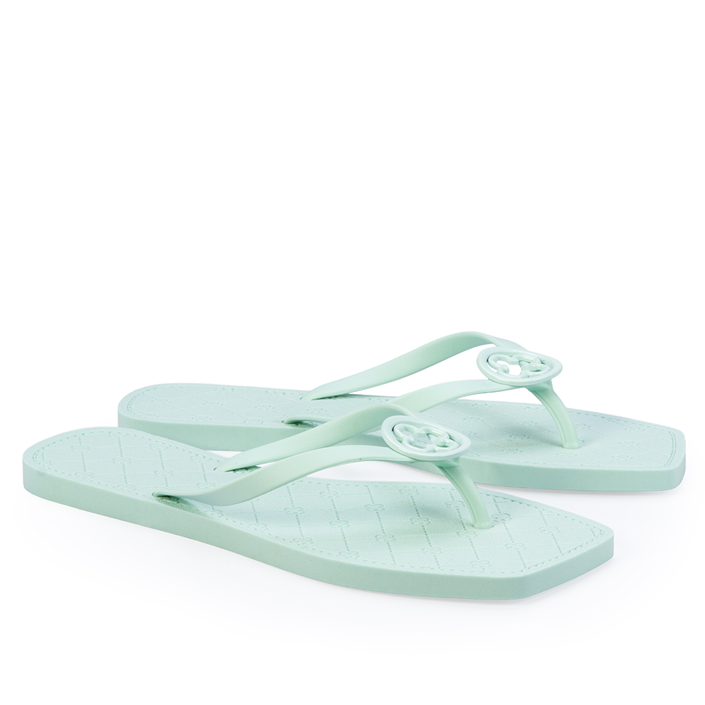 CHINELO DE DEDO BICO QUADRADO VERDE MATCHA image number 1