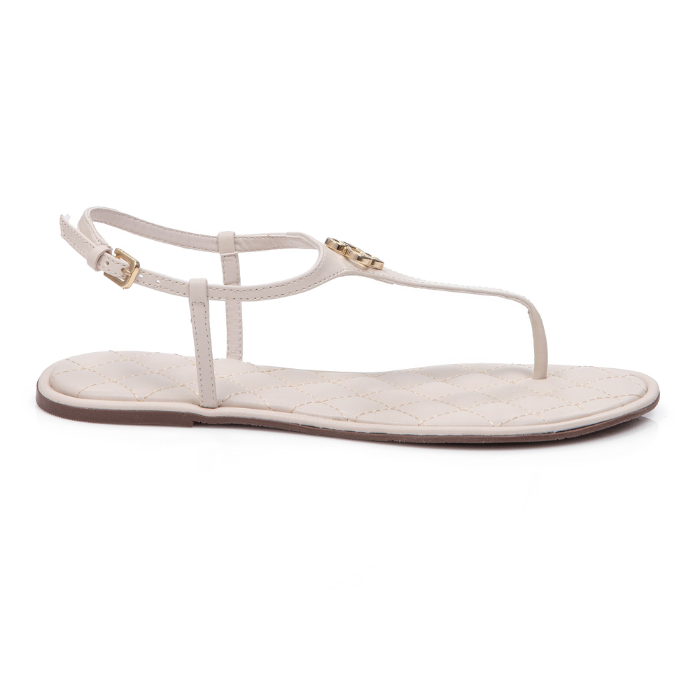 SAND&Aacute;LIA RASTEIRA BEGE R&Aacute;FIA MATELASS&Ecirc; image number 0