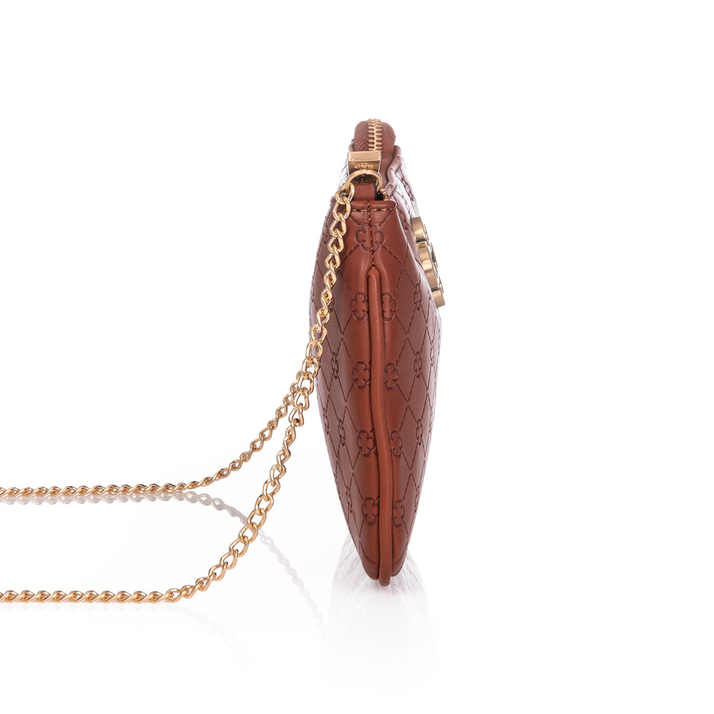 BOLSA PEQUENA CARAMELO AL&Ccedil;A CORRENTE MONOGRAMA ELENA image number 2