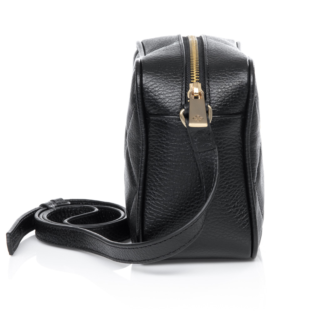 BOLSA PEQUENA TIRACOLO PRETA COURO image number 3