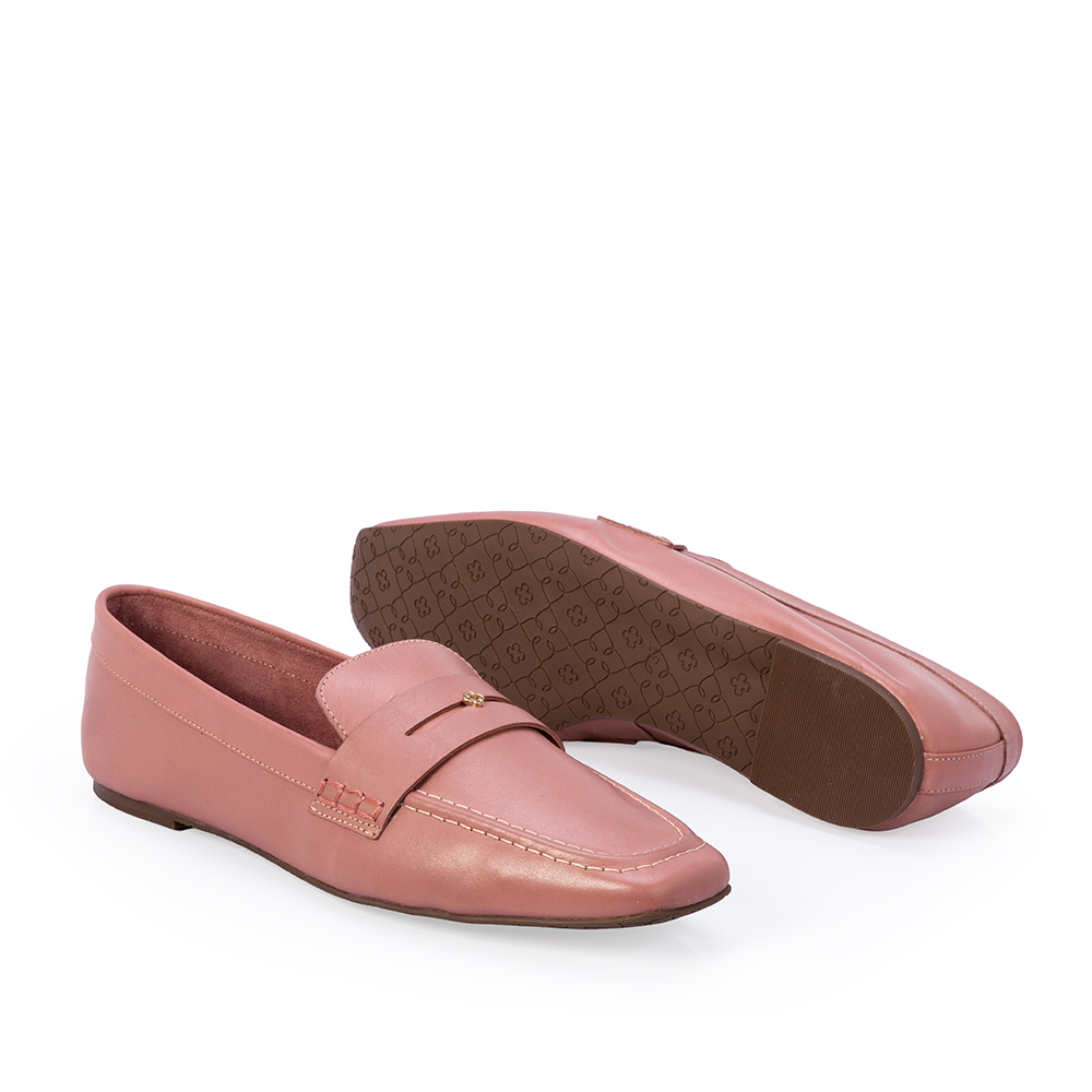 LOAFER MOCASSIM ROSA MALVA DE COURO image number 3