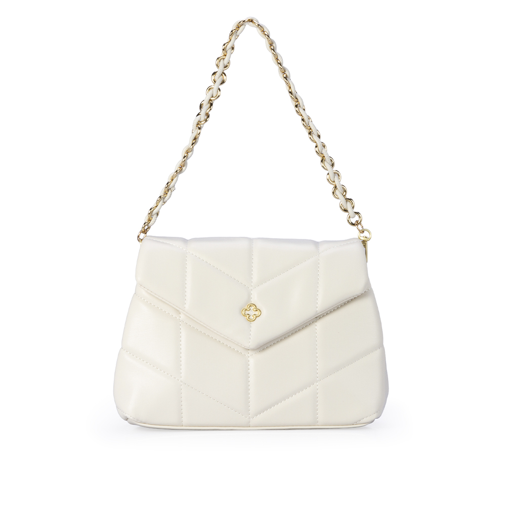BOLSA BEGE VANILLA MATELASS&Ecirc; SHOULDER BAG image number 0