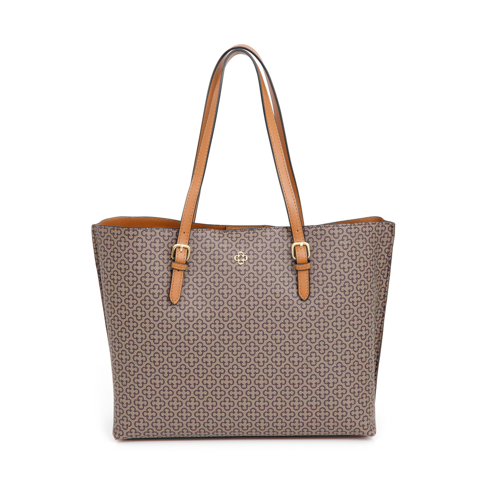 BOLSA GRANDE SHOPPER CARAMELO MONOGRAMA image number 0
