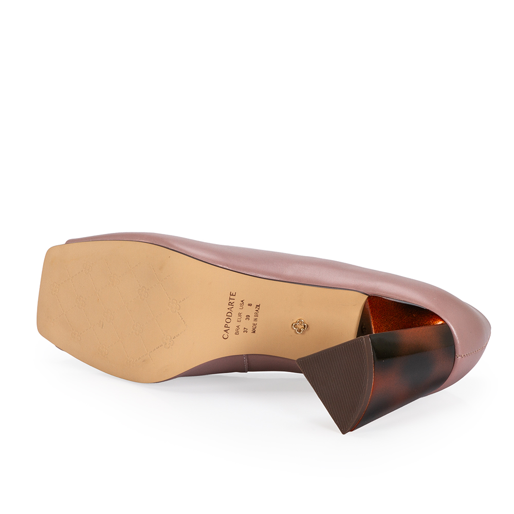 PEEP TOE ROSE COURO NOBUCK SALTO ALTO image number 3