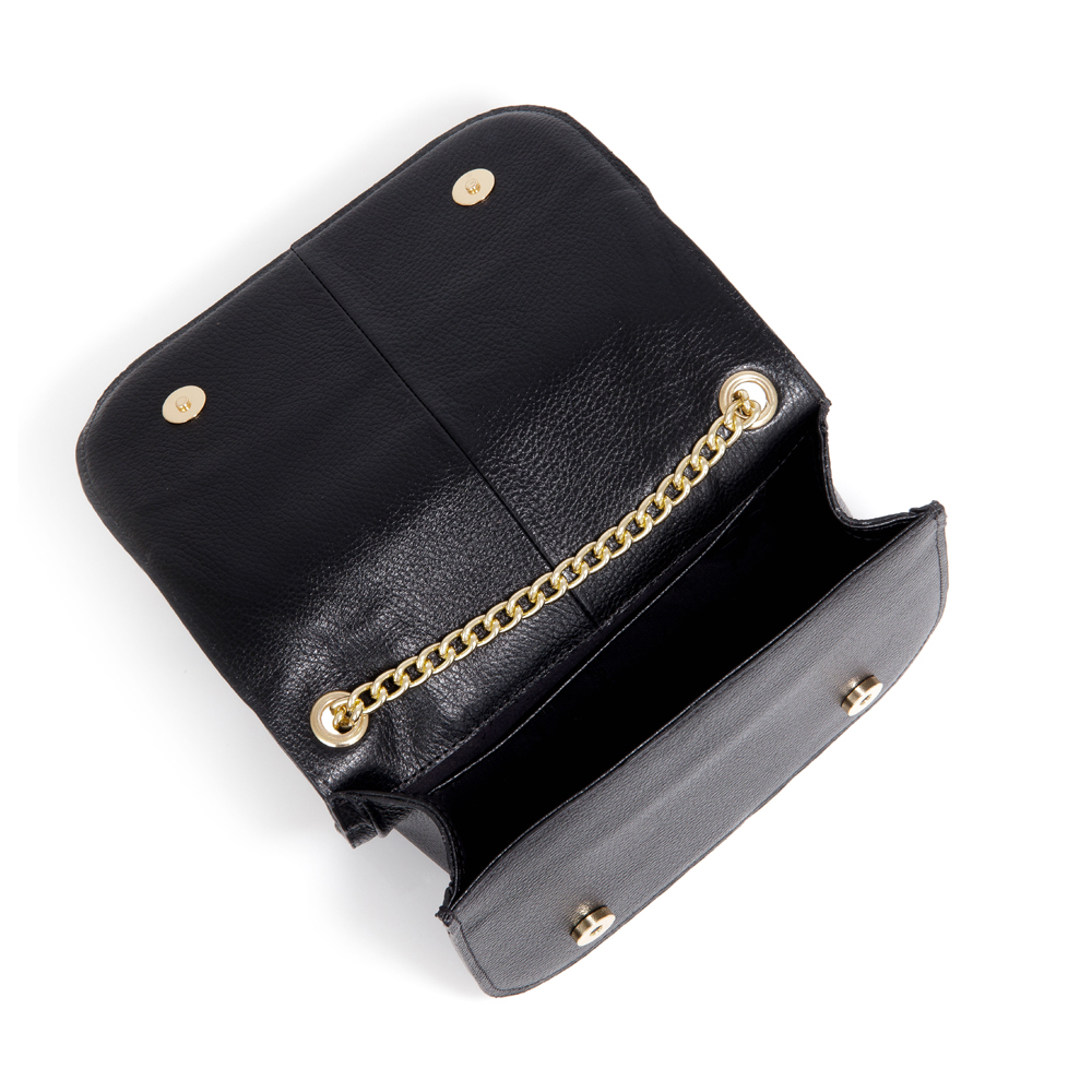 BOLSA CAPODARTE COURO PRETA SHOULDER BAG image number 4