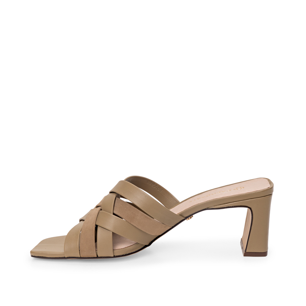 MULE VERDE ALBERO COURO NOBUCK TRAMADO image number 2