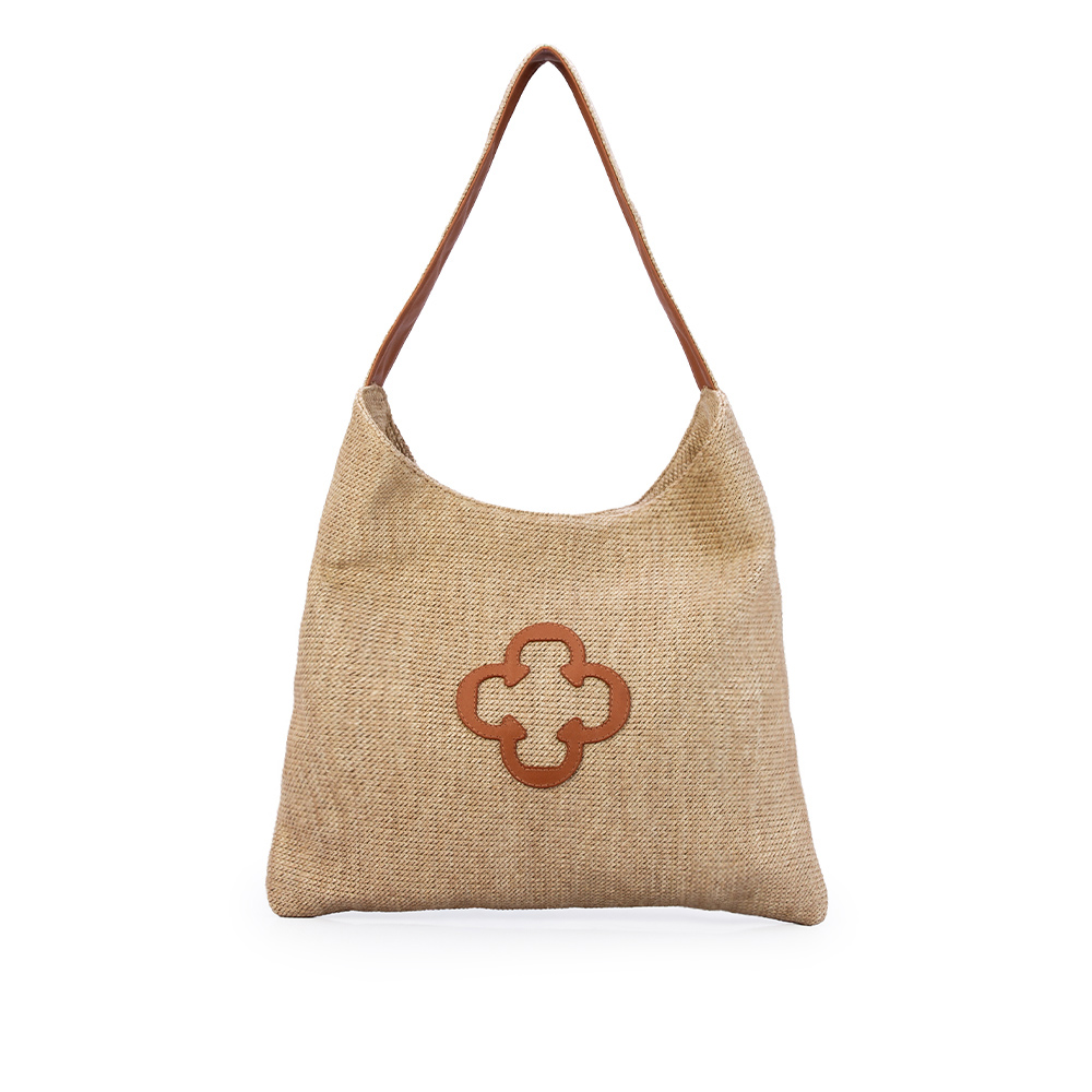 BOLSA GRANDE CARAMELO PALHA SHOPPER image number 0