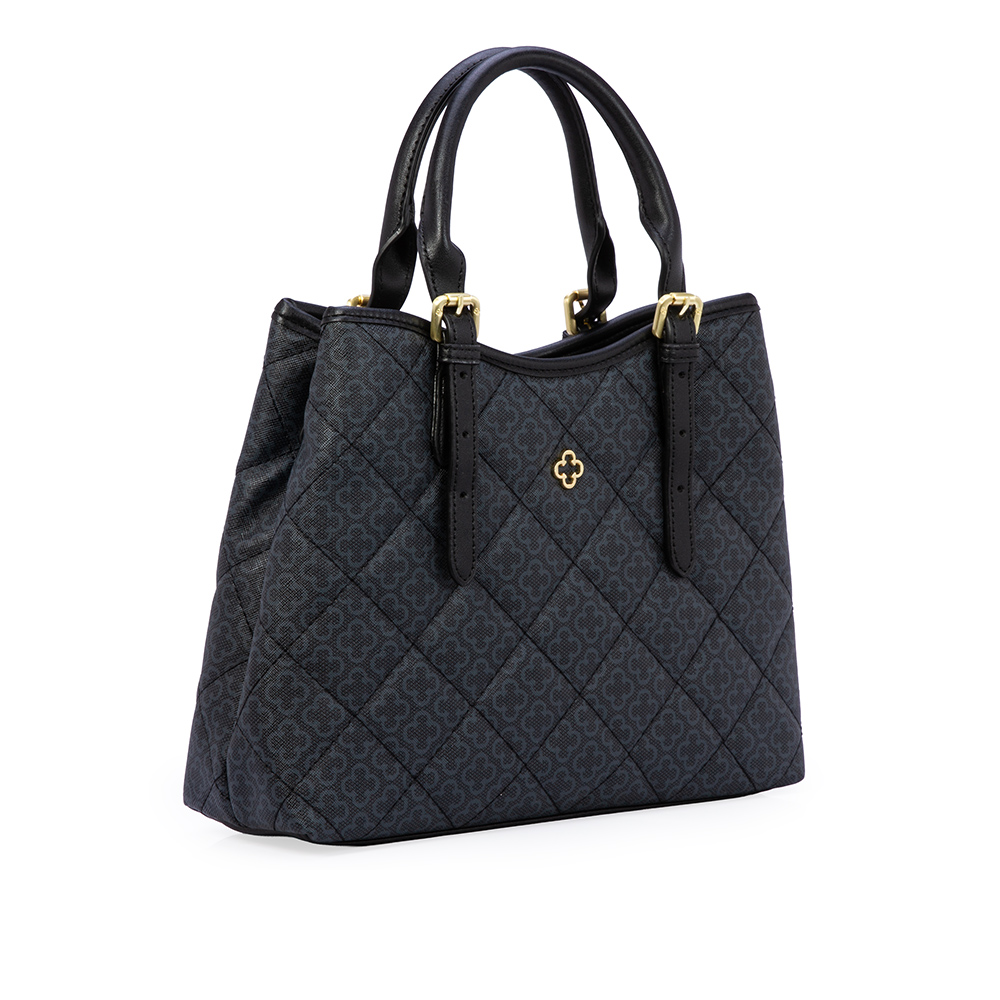 BOLSA TOTE M&Eacute;DIA MONOGRAMA MATELASS&Ecirc; PRETA image number 3