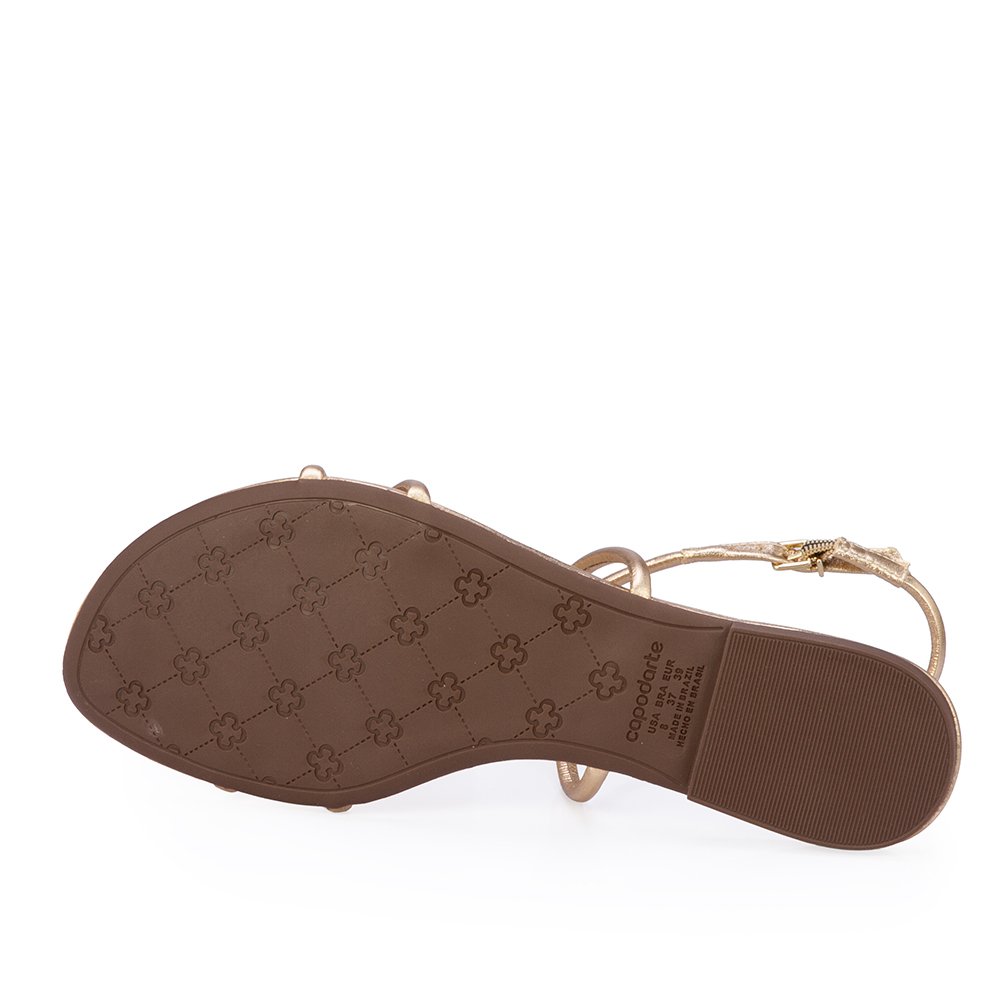 SAND&Aacute;LIA RASTEIRA DOURADA DE COURO image number 3