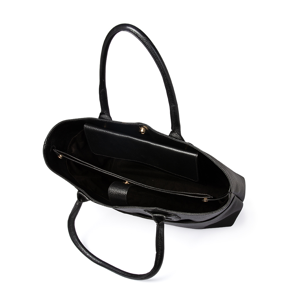 BOLSA SHOPPER PRETA DE COURO  + PORTA NOTEBOOK 13 POLEGADAS image number 4