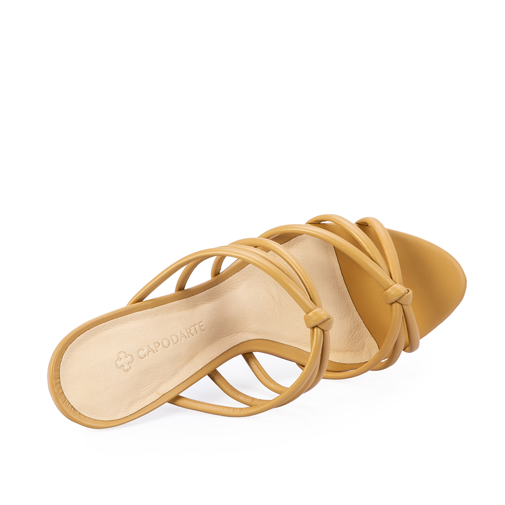 MULE SALTO M&Eacute;DIO BEGE SAVANA DE COURO image number 4