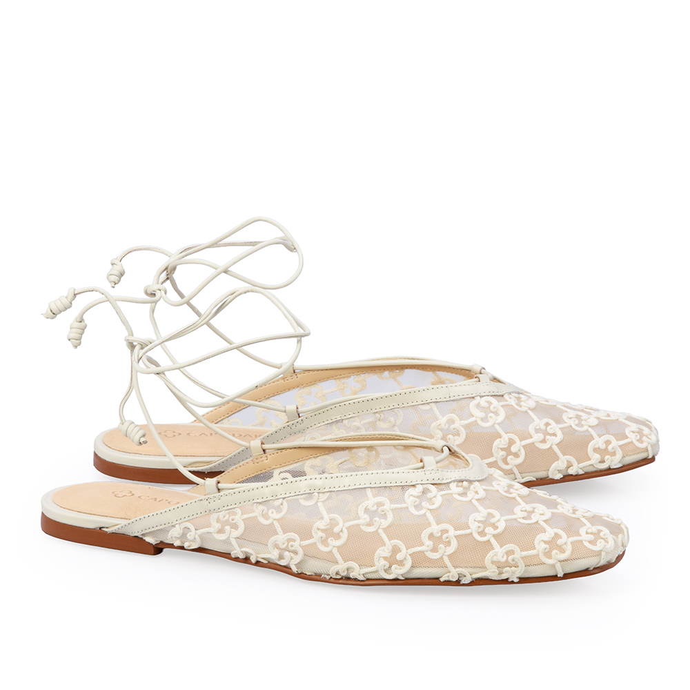 MULE TELA APLICA&Ccedil;&Atilde;O MONOGRAMA BRANCA AMARRA&Ccedil;&Atilde;O image number 1