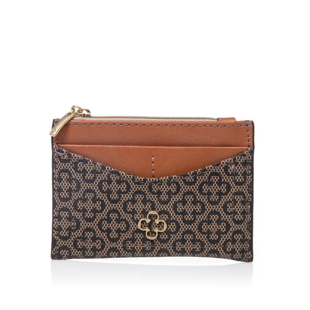 PORTA CART&Atilde;O BEGE MONOGRAMA Z&Iacute;PER image number 0