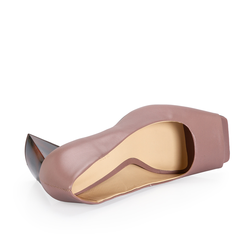 PEEP TOE ROSE COURO NOBUCK SALTO ALTO image number 4
