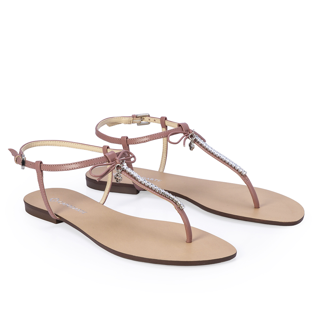 SAND&Aacute;LIA RASTEIRA ROSA MALVA DE COURO image number 2