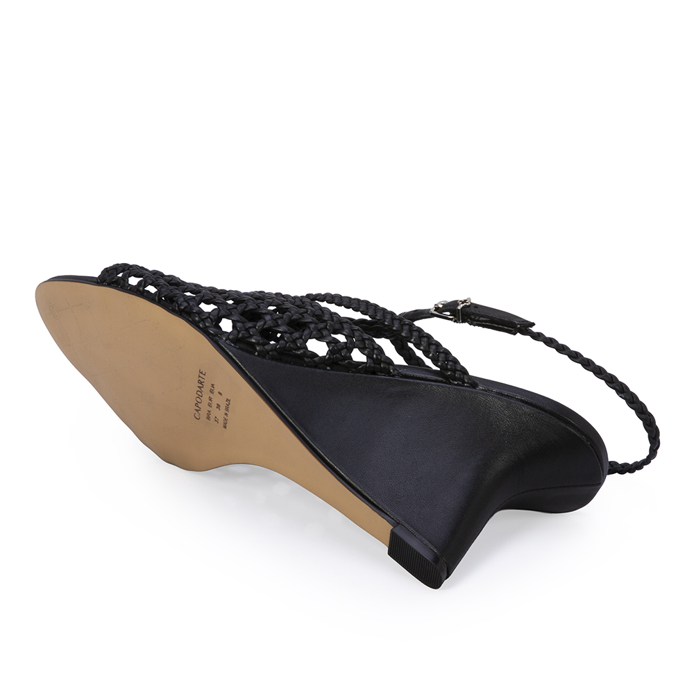 SAND&Aacute;LIA ANABELA COURO PRETA image number 3