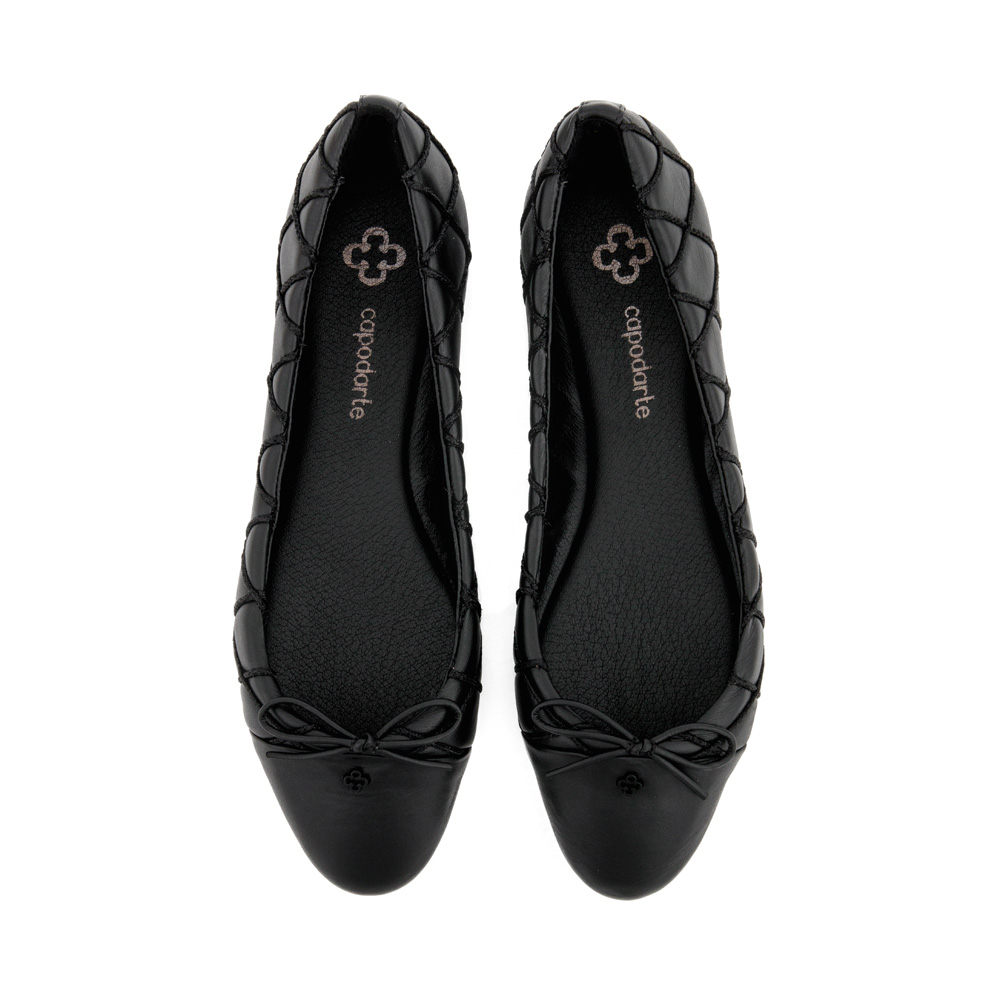 SAPATILHA PRETA COURO LAÇO image number 4