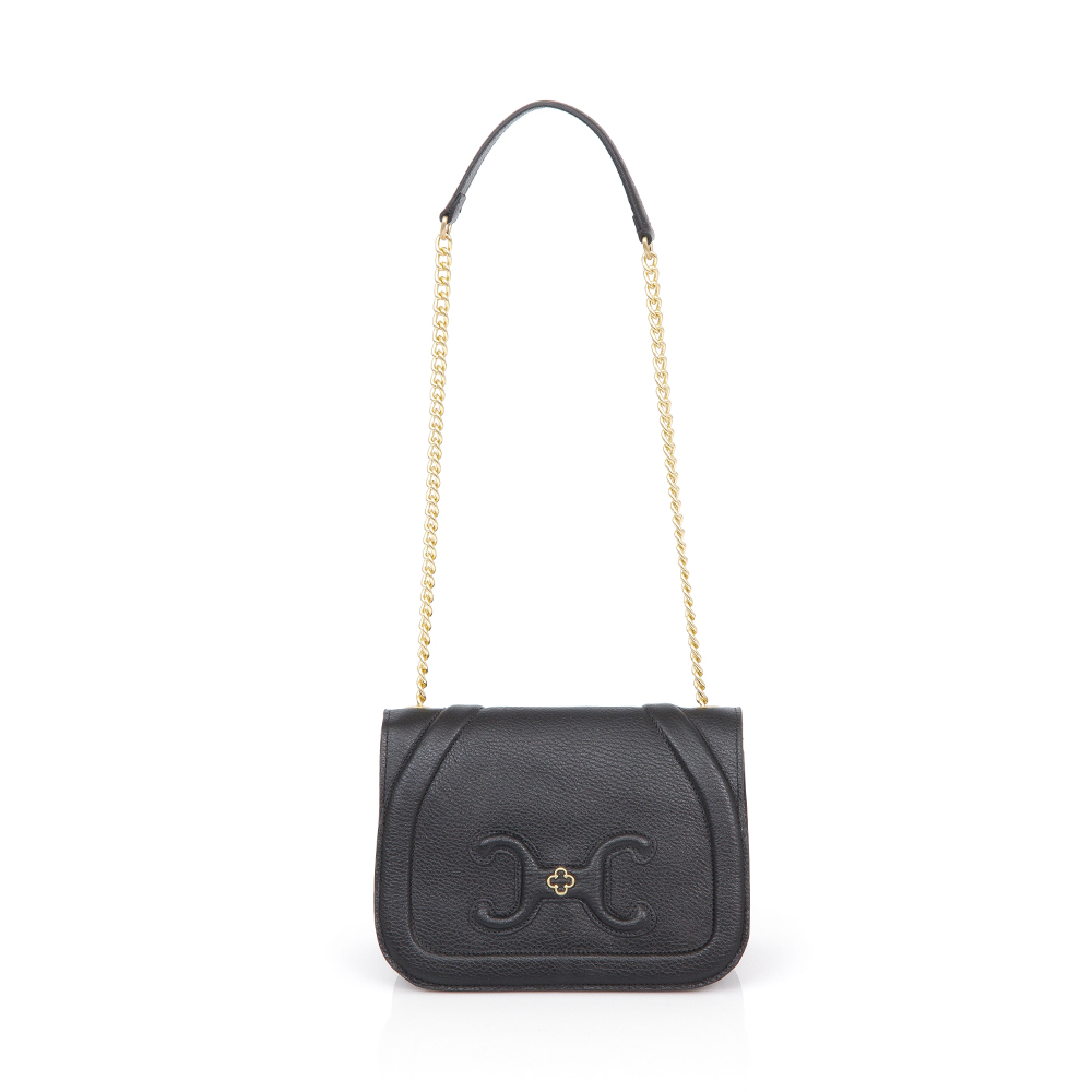BOLSA CAPODARTE COURO PRETA SHOULDER BAG image number 0