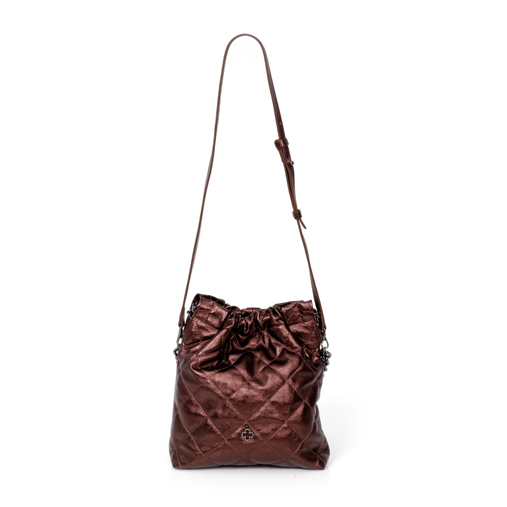 BOLSA SHOULDER BAG MARROM TOBACCO DE COURO MATELASS&Ecirc; image number 3
