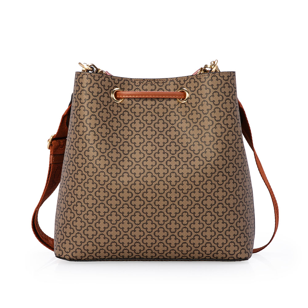 BOLSA CARAMELO MONOGRAMA COM AL&Ccedil;A GORGUR&Atilde;O BUCKET image number 2