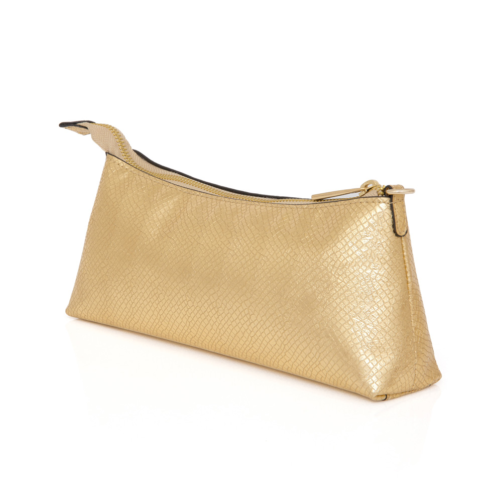 BOLSA PEQUENA DOURADA METALIZADA SERPENTE SHOULDER BAG image number 2