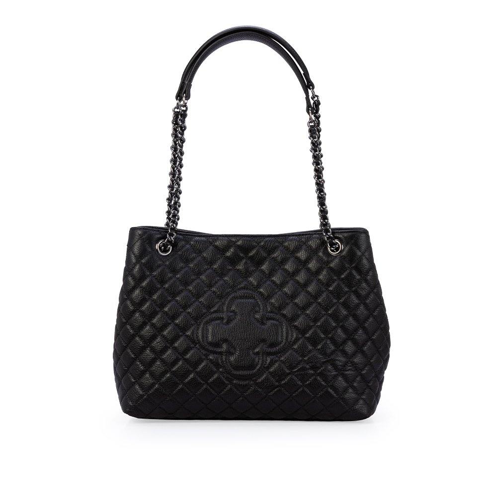 BOLSA HOBO PRETA DE COURO MATELASS&Ecirc; CARINA image number 0