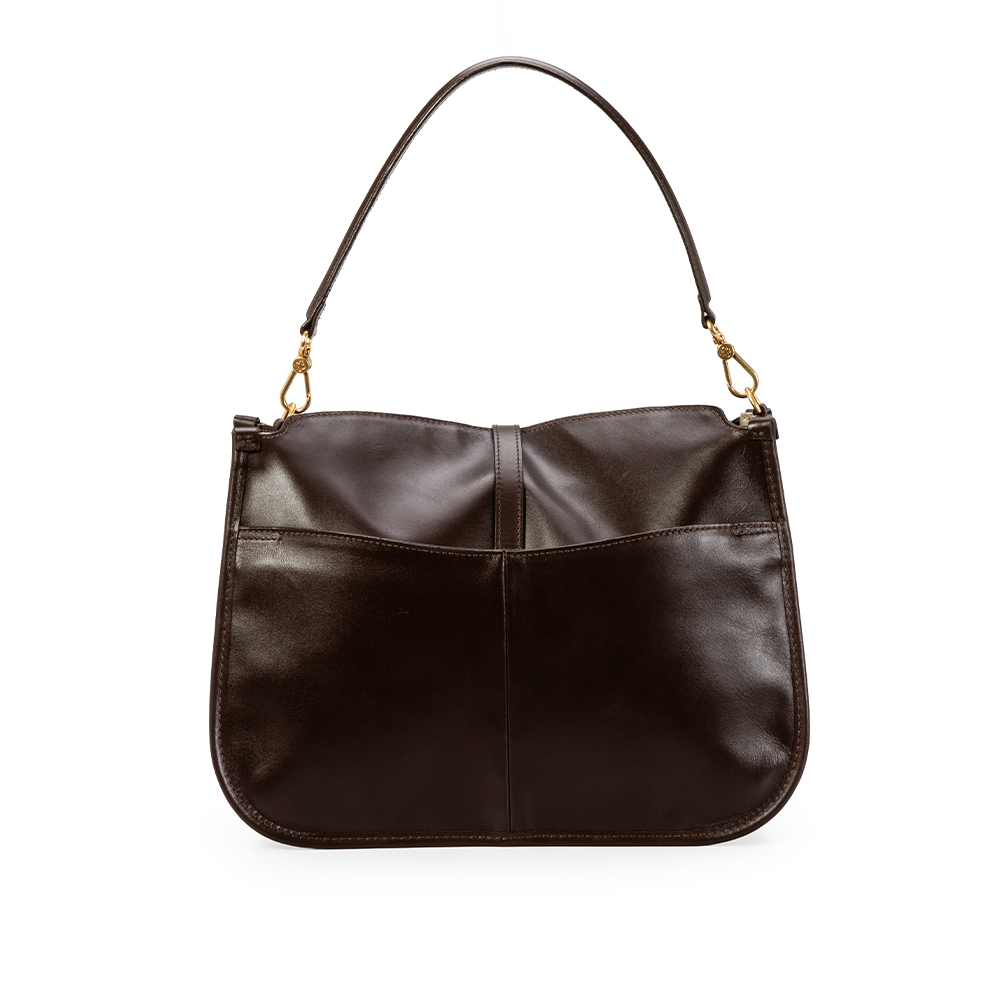 BOLSA COURO HOBO CACAO image number 2