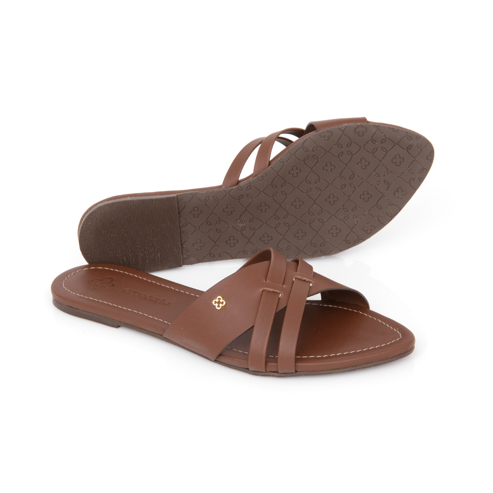 CHINELO RASTEIRA MARROM ÉBANO DE COURO image number 3