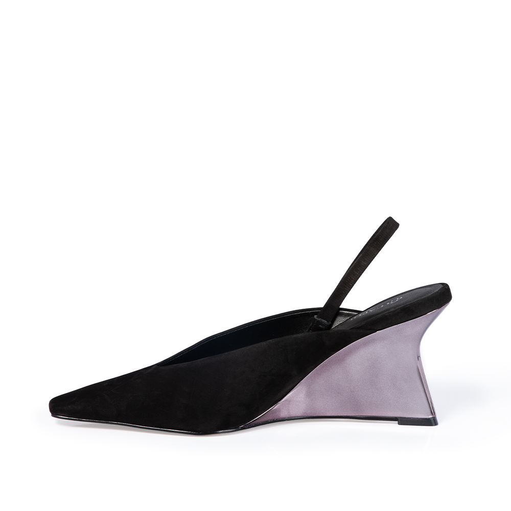 SCARPIN SALTO ANABELA PRETO COURO NOBUCK image number 2