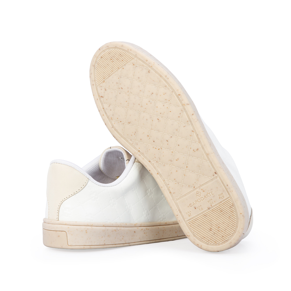 T&Ecirc;NIS MONOGRAMA DE COURO BRANCO AMARRA&Ccedil;&Atilde;O FEMININO image number 3