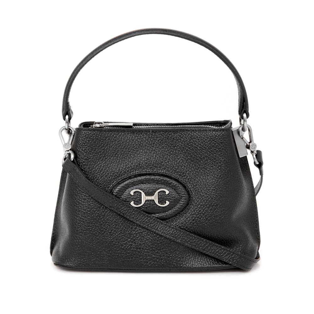 BOLSA PEQUENA PRETA DE COURO TOTE image number 0