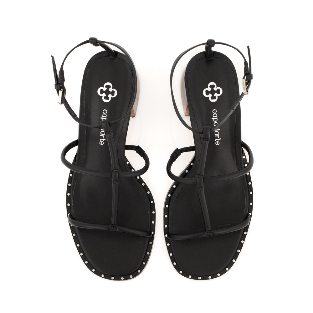 SAND&Aacute;LIA SALTO BLOCO PRETA COURO image number 4