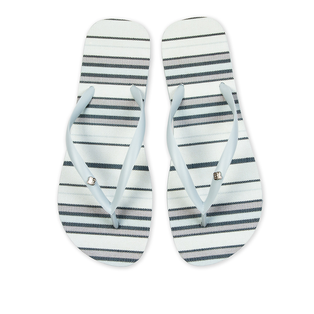 CHINELO DE DEDO AZUL TURMALINA COM LISTRAS image number 4