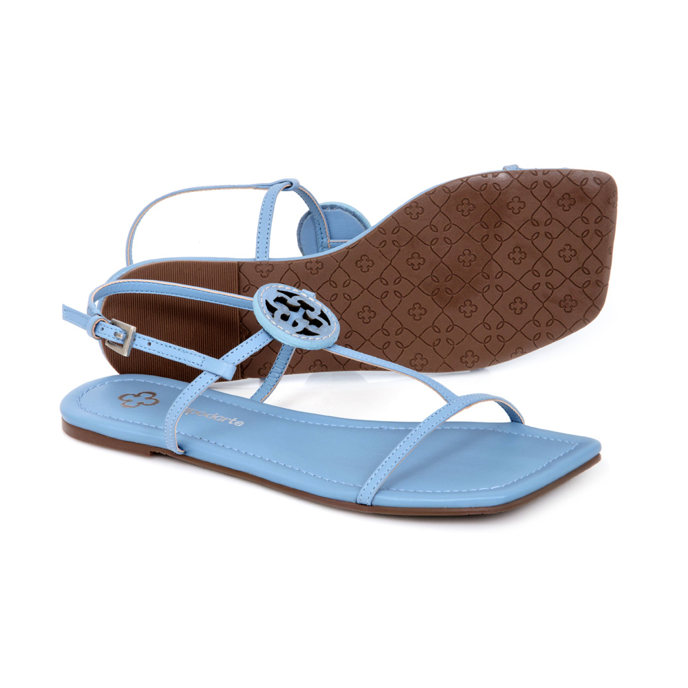 SAND&Aacute;LIA RASTEIRA AZUL COURO image number 3