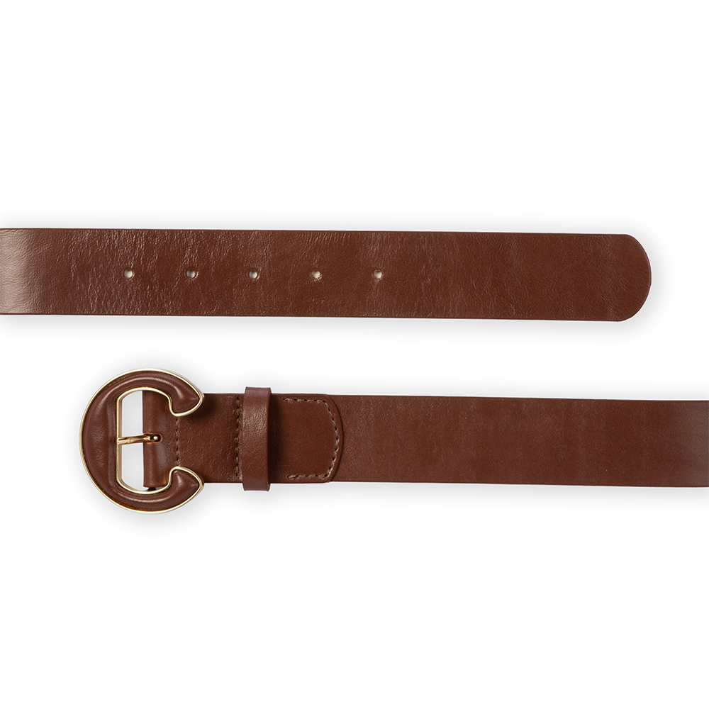 CINTO FEMININO MARROM ÉBANO DE COURO image number 3