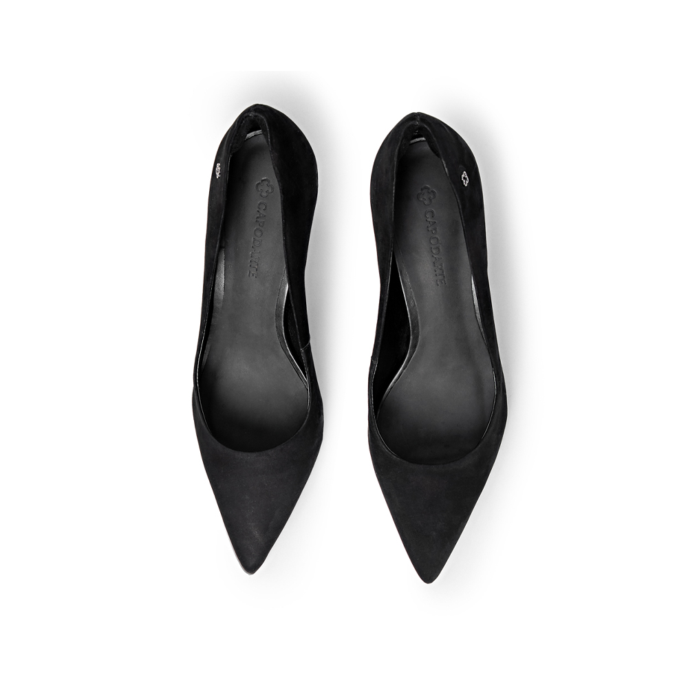 SCARPIN SALTO M&Eacute;DIO PRETO COURO NOBUCK image number 4