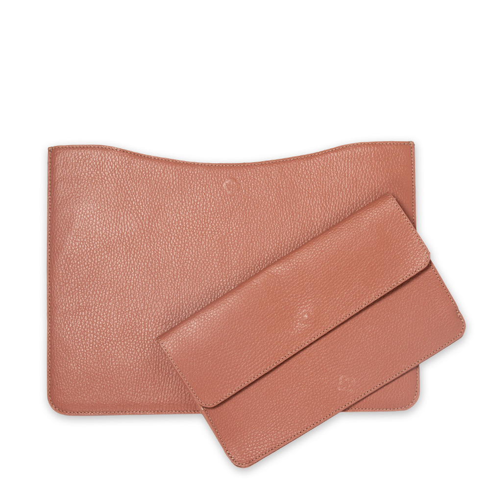 BOLSA SHOPPER DE COURO ROSA + PORTA NOTEBOOK 13 POLEGADAS image number 3